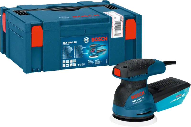 Bosch GEX 125-1 AE eksentersliper med koffert.