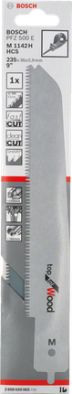 Bosch PFZ 500 E M 1142H saw blade for fast wood cutting.