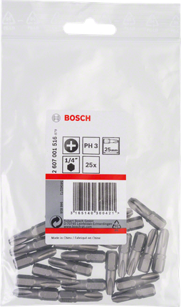 Bosch PH3 25mm screwdriver bits pack.