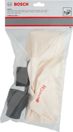 Bosch dust bag accessory for planers, 40-44 mm diameter.