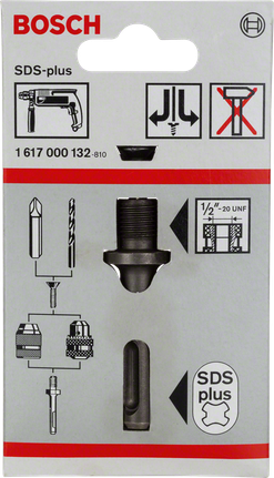 SDS plus shank for drill chuck Bosch SDS-plus adapter 1/2″-20 UNF.