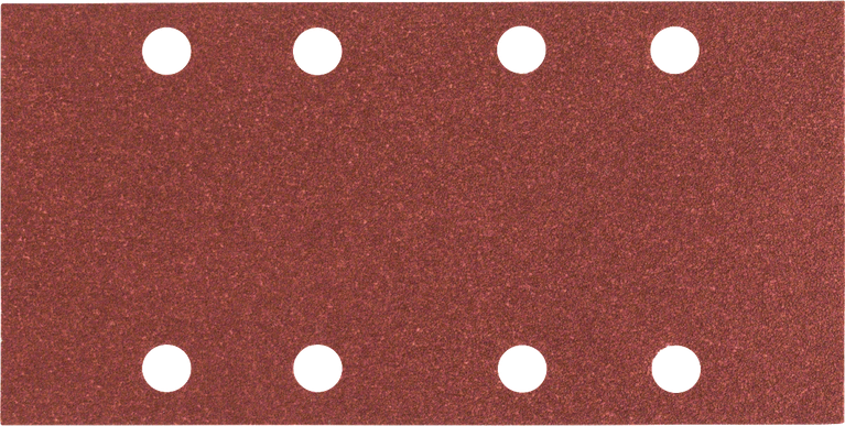 Bosch sanding sheet with eight dust extraction holes.
