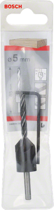 Wood drill bit with countersink Bosch 5 mm wood drill bit with countersink.