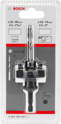Bosch hexagon socket adapter for 1¼–3″ hole saws.