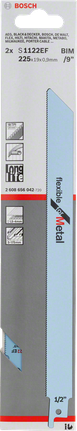 Bosch S1122EF flexible metal saw blade for reciprocating saws.
