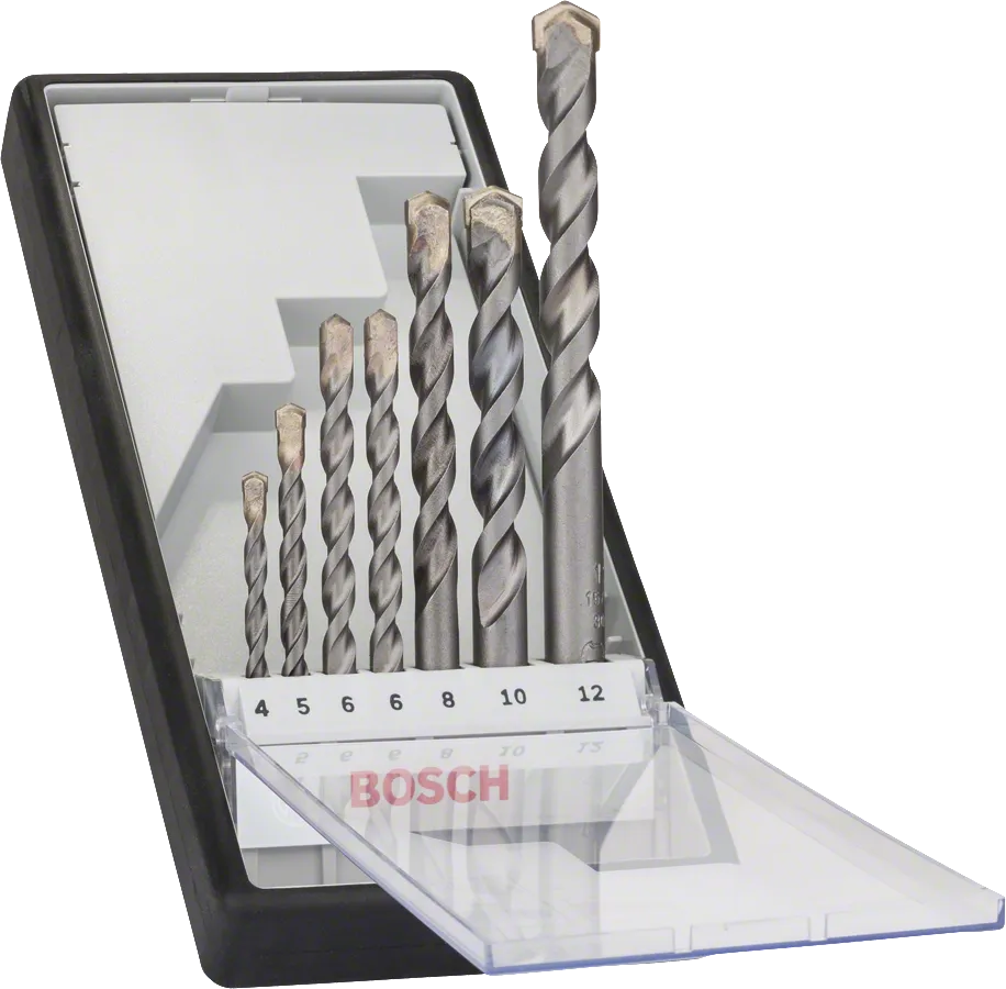 Bosch 7-piece Robust Line CYL-3 concrete drill bit set.