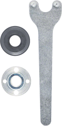 Bosch 3-piece clamping element set for small angle grinders.