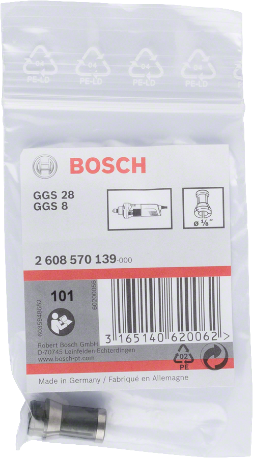 Bosch 3/8″ collet without locking nut.