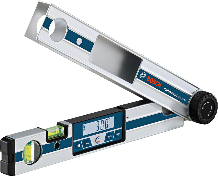 Bosch GAM 220 MF angle measurer with digital display.