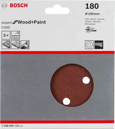 Bosch C430 sanding sheet 150mm pack.