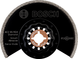 Bosch ACZ 85 RD4 diamond grout and abrasive blade.