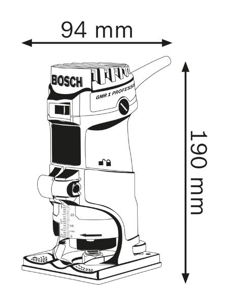 Palm router dimensions.