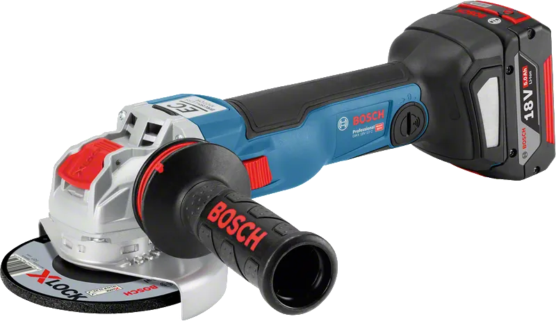 Bosch GWX 18V-10 C cordless angle grinder with X-LOCK.