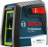 Bosch GLL 30 G laser leveling tool with green laser.