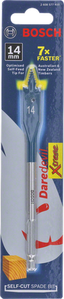 Bosch Daredevil Xtreme 14 mm self-cut spade bit.