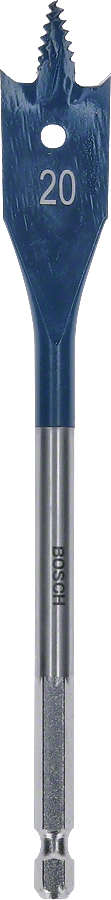 Bosch flat wood drill bit 20 mm with hex shank.