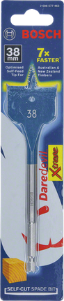Bosch 38 mm Daredevil Xtreme self-cut spade bit.