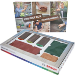 Bosch handsanding project box set with sanding pads.