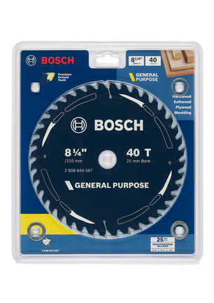 Bosch 8¼″ 40T general purpose circular saw blade.