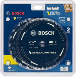 Bosch general purpose 7 1/4″ circular saw blade set.
