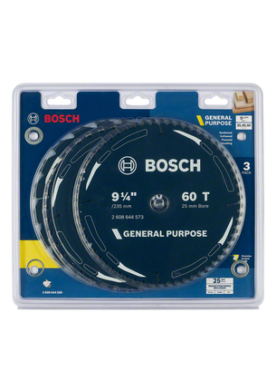 Bosch general purpose 9¼″ saw blade set.