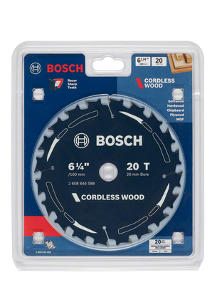 Bosch 6 1/4″ 20T cordless wood saw blade.