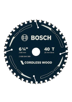 Bosch cordless wood circular saw blade 6 1/4 inch 40 teeth.