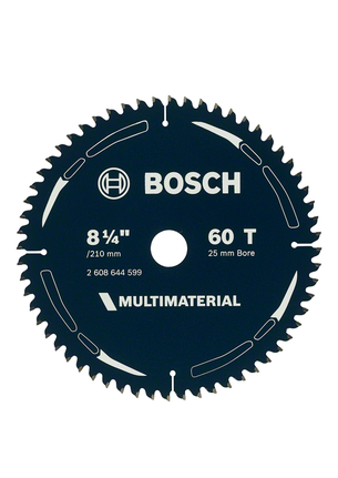 Multi Material circular saw blade 8 1/4 inch 60 teeth Bosch Multi Material circular saw blade 8 1/4 inch 60 teeth.