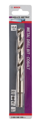 Bosch metal drill bit cobalt 13 mm for metalworking.