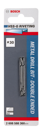 Bosch double-ended HSS-G metal drill bit for sheet.