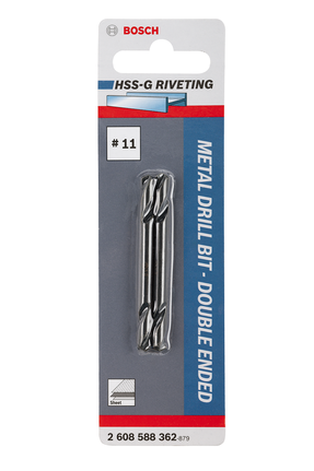 Bosch double-ended HSS-G metal drill bit for riveting.