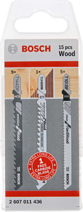PRO Wood Set, 15 pcs Bosch wood jigsaw blade set 15 pcs.