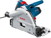 Bosch GKT 55 GCE plunge saw with depth adjustment.