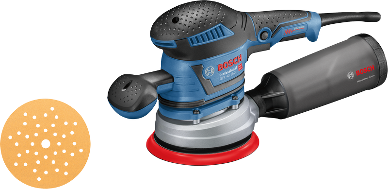 Bosch GEX 40-150 random orbit sander with dust box.