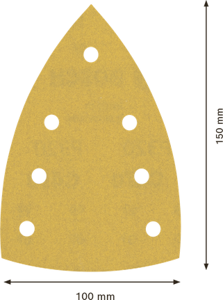 Bosch EXPERT C470 sandpaper 100x150mm, 7-hole design.