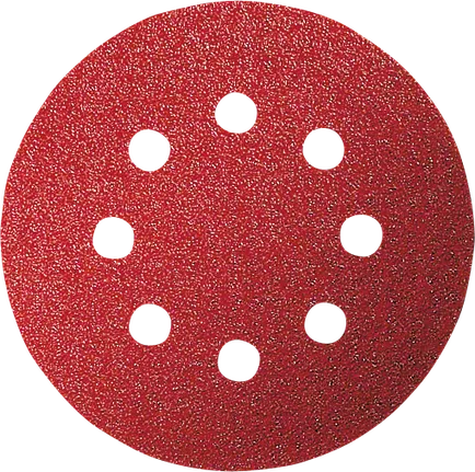 Bosch sanding disc with eight dust extraction holes.