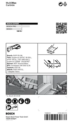EXPERT MultiMax MAII 32 APIT Multitool Blade 32 mm Bosch EXPERT MultiMax MAII 32 APIT 32 mm multitool blade.