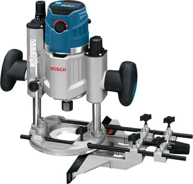 Bosch GOF 1600 CE router with ergonomic handles.