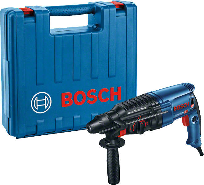 Bosch GBH 2-26 DRE rotary hammer drill with case.