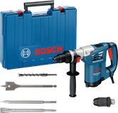 Bosch GBH 4-32 DFR rotary hammer drill set with case.