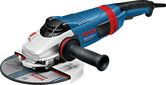 Bosch GWS 22-230 LV angle grinder, ergonomic handle.