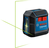 Bosch GLL 50 G laser leveling tool with green lines.