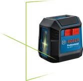 Bosch GLL 50 G laser leveling tool with green lines.