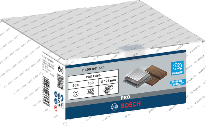 Bosch PRO E466 125 mm G180 sanding discs 50 pcs.
