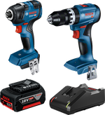 Bosch 18V Brushless 2 Piece 4.0Ah Combo Kit with drill, driver, battery and charger.