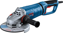 Bosch GWS 27-180 PR angle grinder with ergonomic handle.