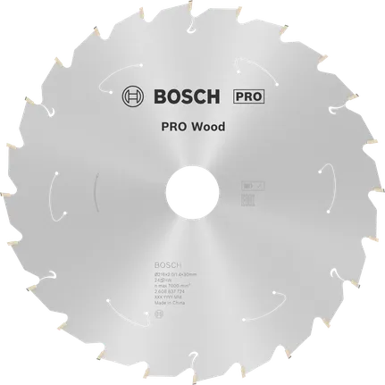 Bosch PRO Wood cordless circular saw blade, 24 teeth.