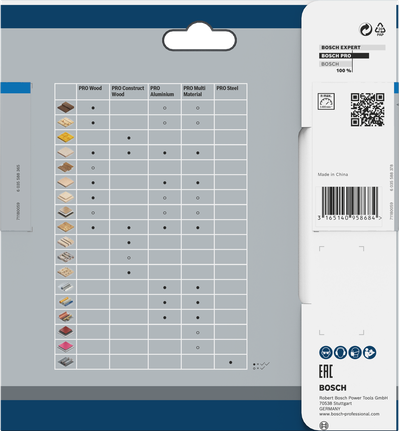 Bosch PRO Steel 136×1.6×20 mm circular saw blade packaging.