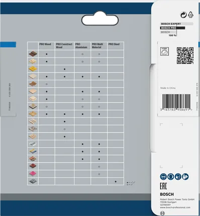 Bosch PRO Steel 140 x 1.6 x 20 mm circular saw blade packaging.
