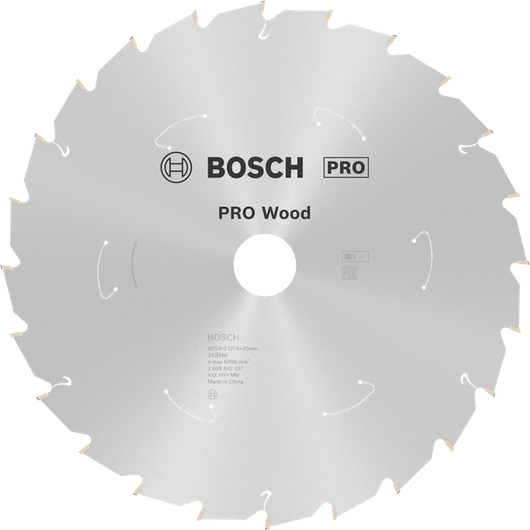 Bosch PRO Wood Circular Saw Blade 254 mm T24 for wood.